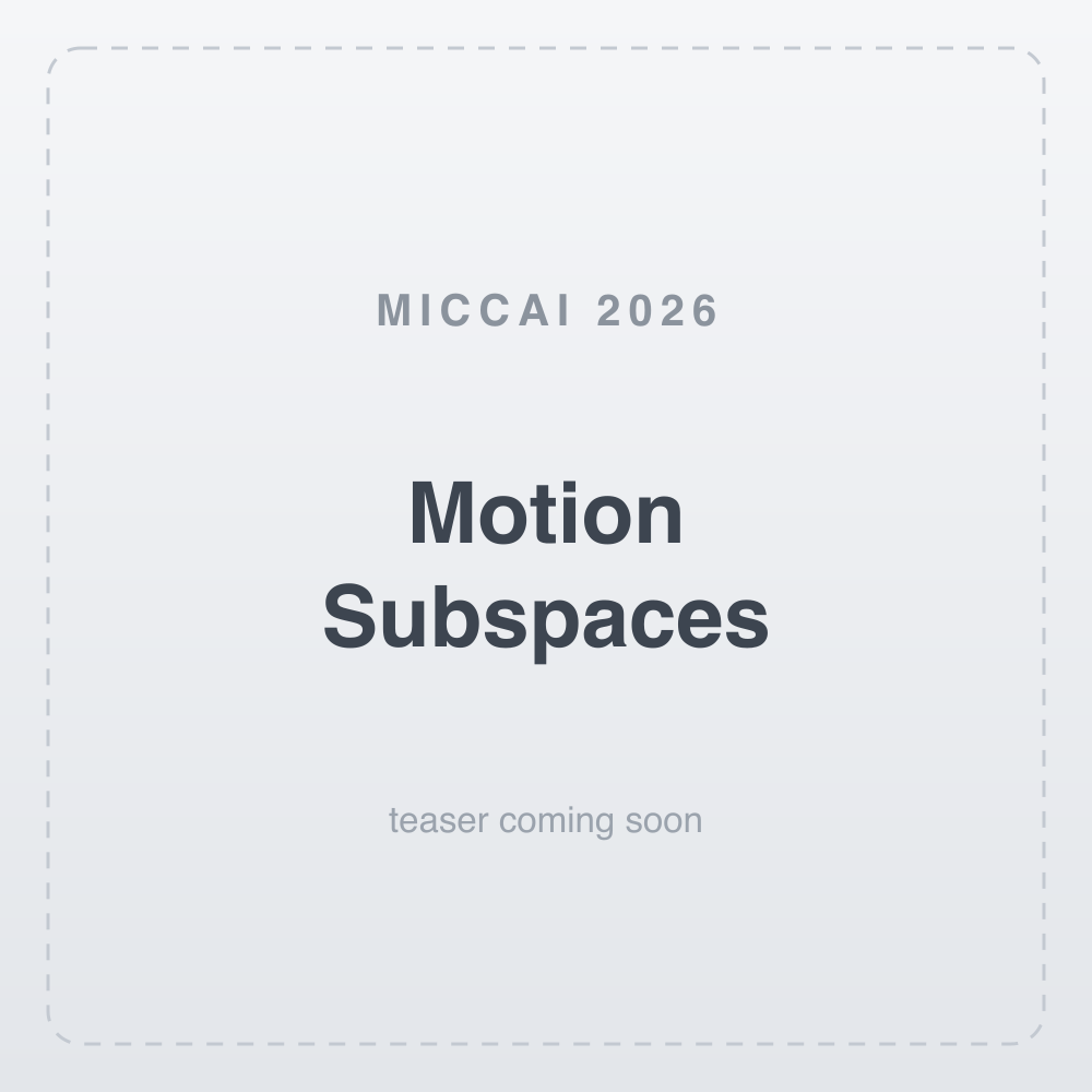 Patient-specific motion subspaces — teaser coming soon